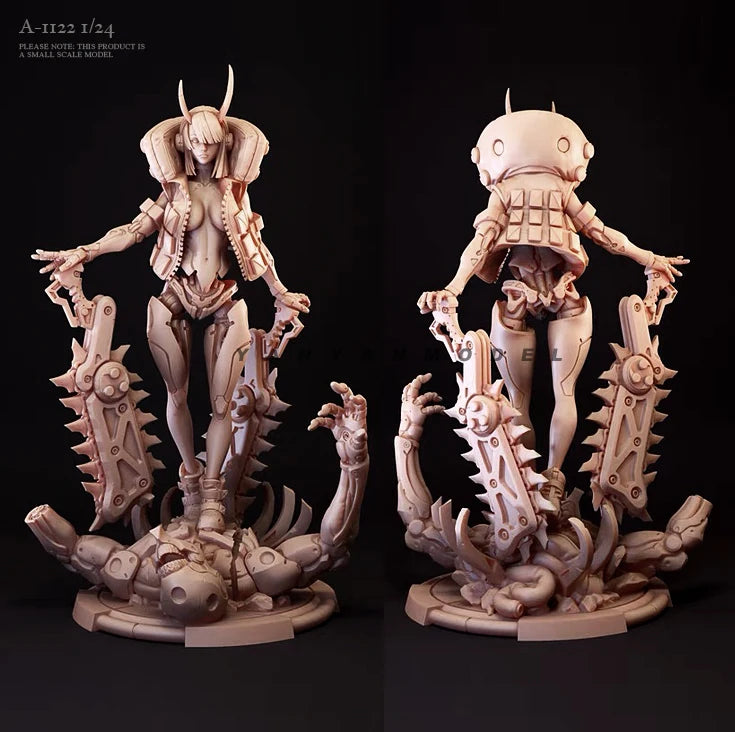 55mm Demon, Resin Model Figure Kit, Fantasy Theme, Unassembled and Unpainted