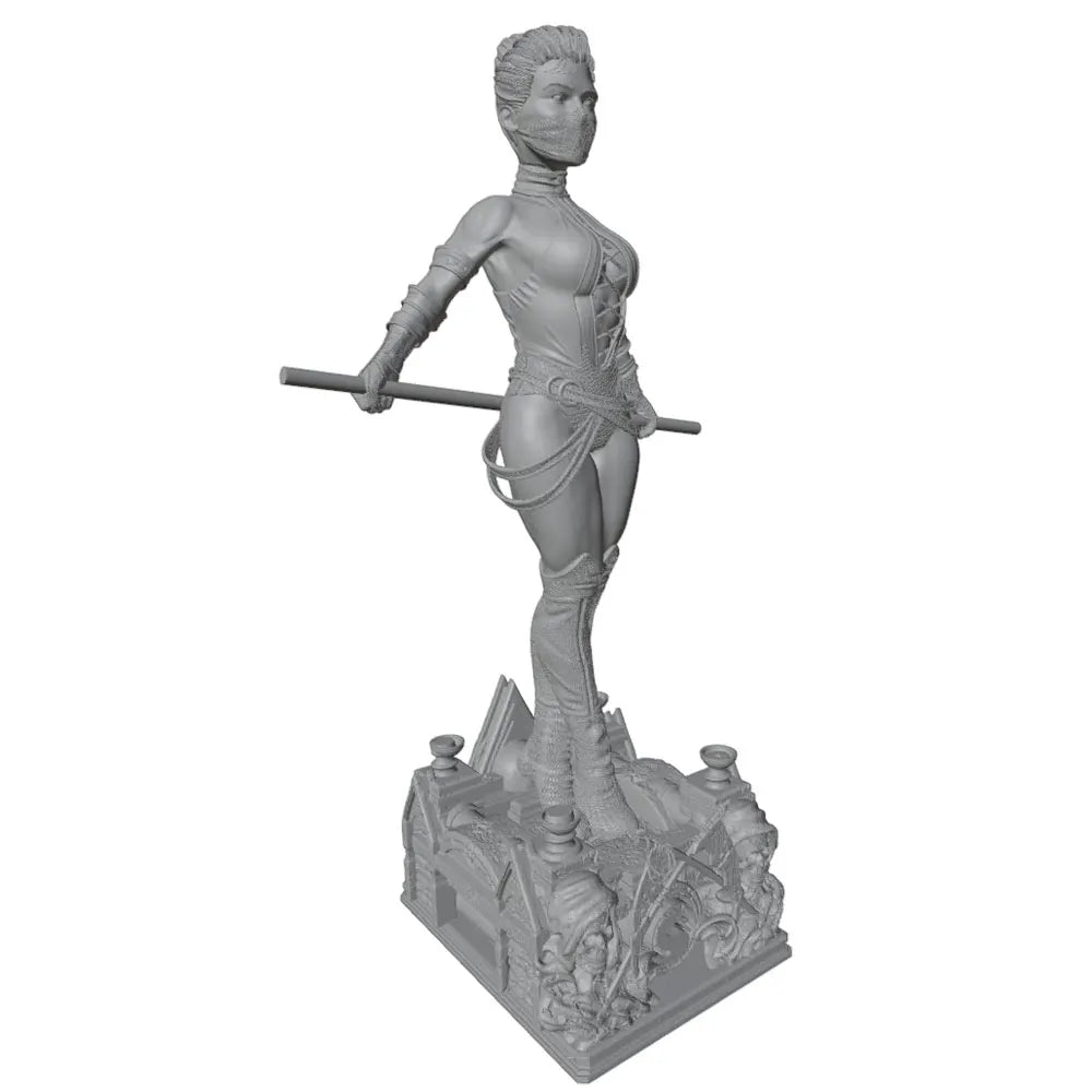 1/24 Fantasy Warrior Woman, Resin Model Figure Kit, Unassembled and Unpainted