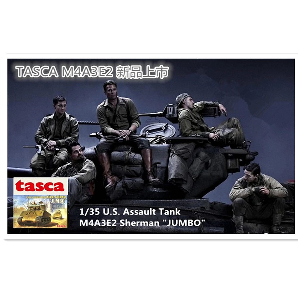 1/35 WWII U.S. M4A3E2 Sherman Jumbo, Resin Model Vehicle Kit, Unassembled and Unpainted