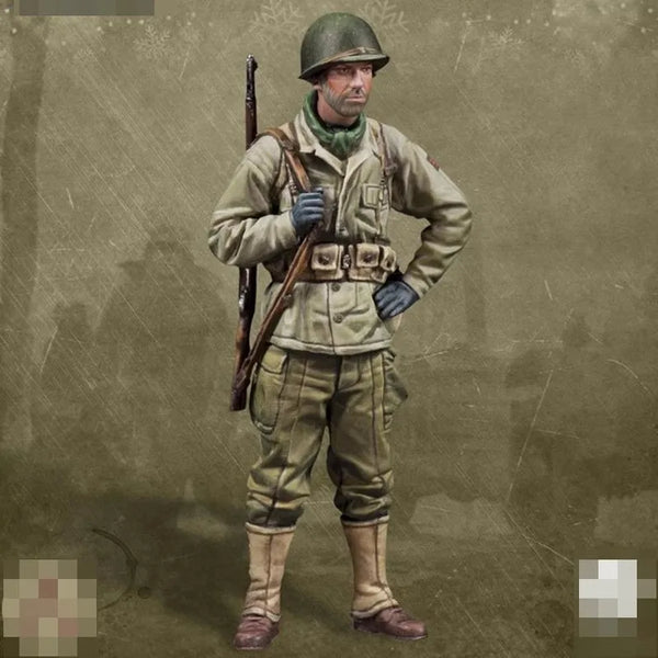 1/35 WWII British Infantry Squad Standing Pointing Greatcoat, 6 Figures, Resin Model Figure Kit, Unassembled and Unpainted