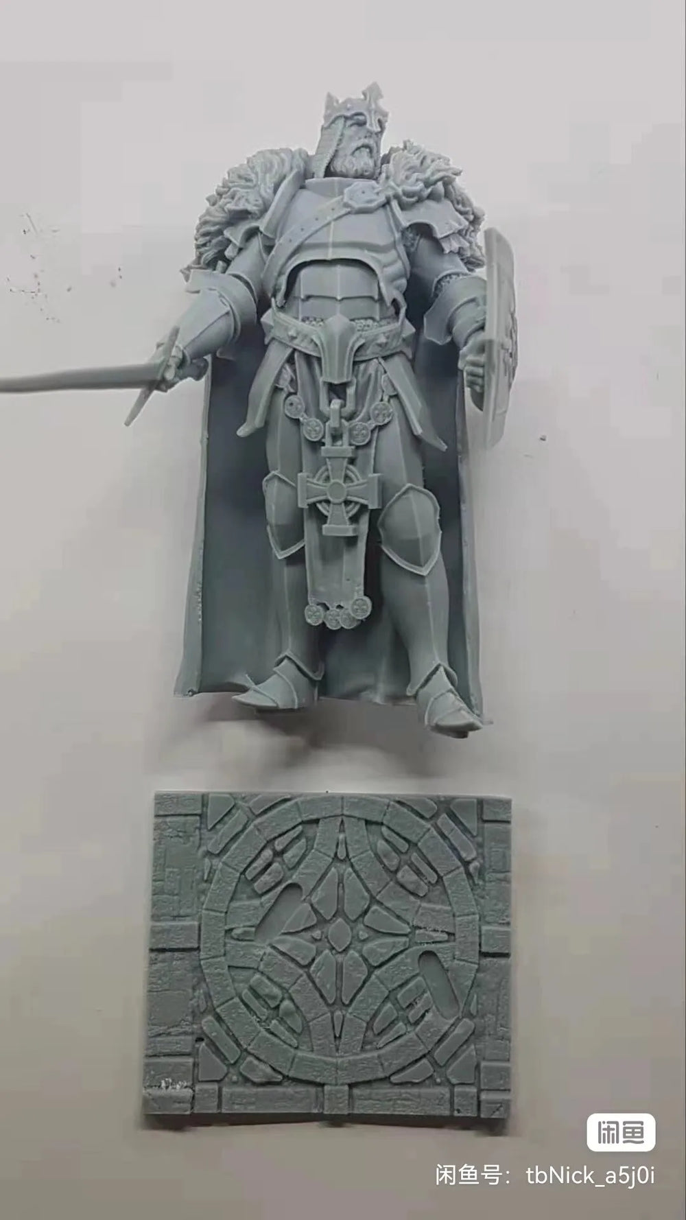 75mm Medieval King Warrior, Resin Model Figure Kit, Unassembled and Unpainted