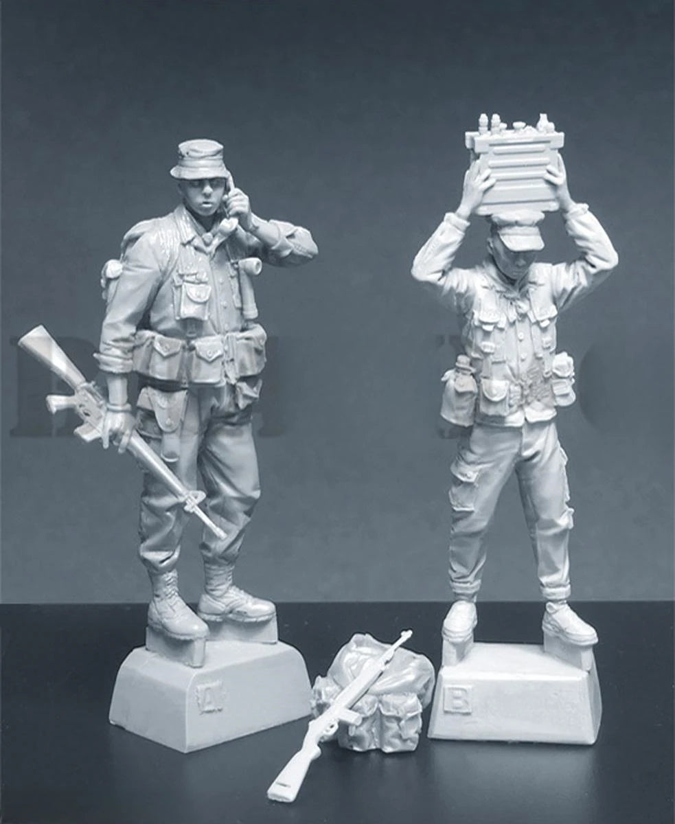 1/35 Modern Tactical Team in Combat Poses, 4 Figures, Resin Model Figure Kit, Unassembled and Unpainted