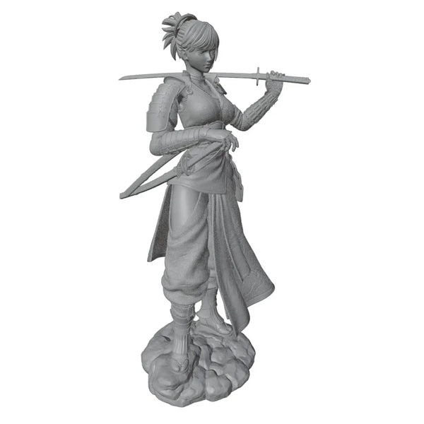 1/24 Warrior with Rifle, Resin Model Figure Kit, Fantasy Theme, Unassembled and Unpainted