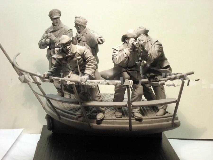 1/16 WWII Landing, 8 Figures, Resin Model Figure Kit, Unassembled and Unpainted