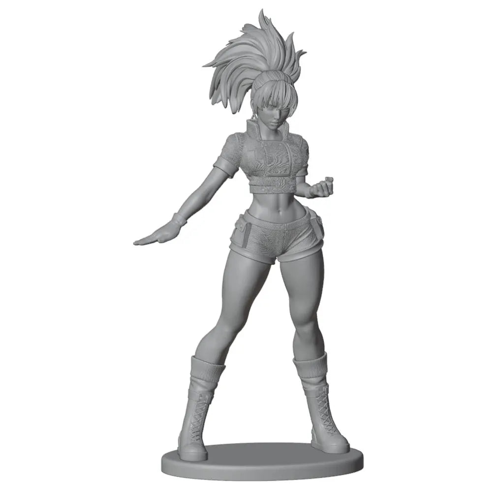 75mm Modern Anime Tactical Operator with Spiky Hair, Resin Model Figure Kit, Unassembled and Unpainted
