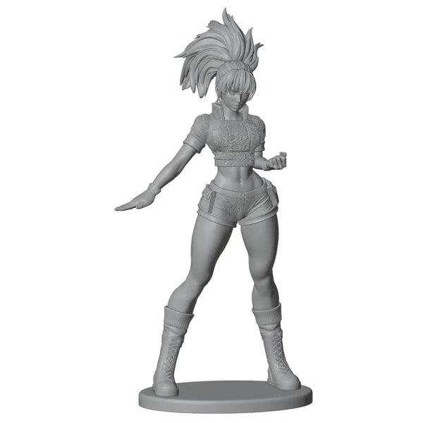 75mm Modern Anime Tactical Operator with Spiky Hair, Resin Model Figure Kit, Unassembled and Unpainted
