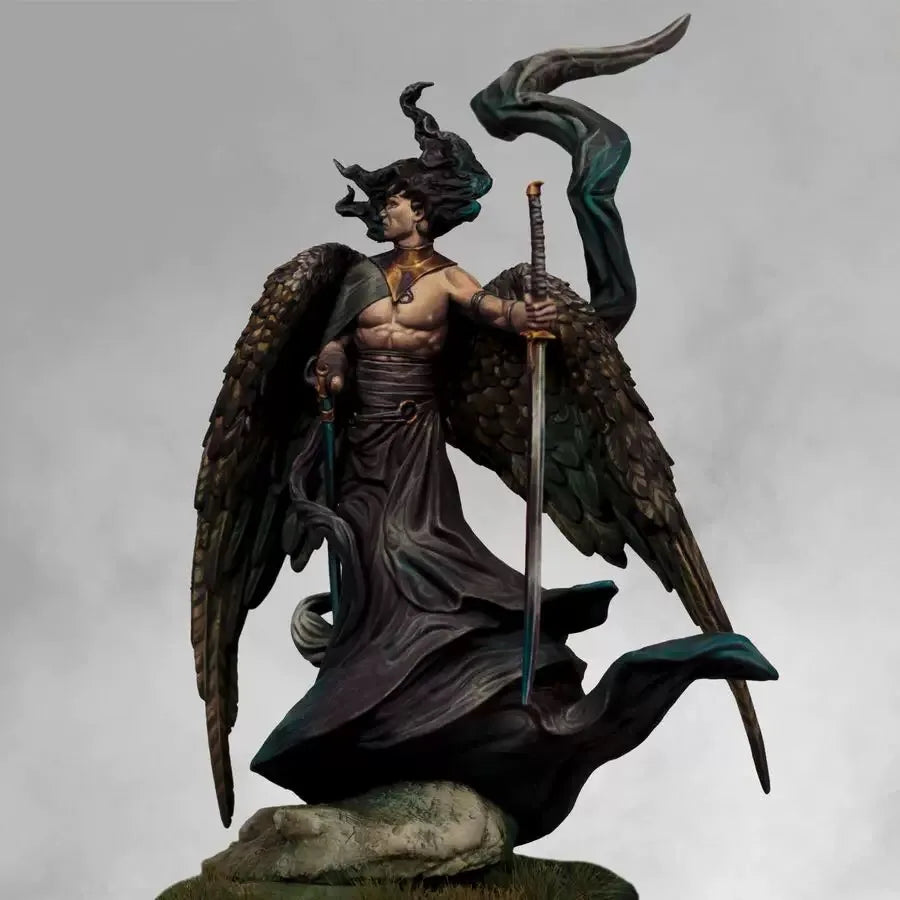 1/24 Demonic Horned Winged Sorceress, Resin Model Figure Kit, Fantasy Theme, Unassembled and Unpainted