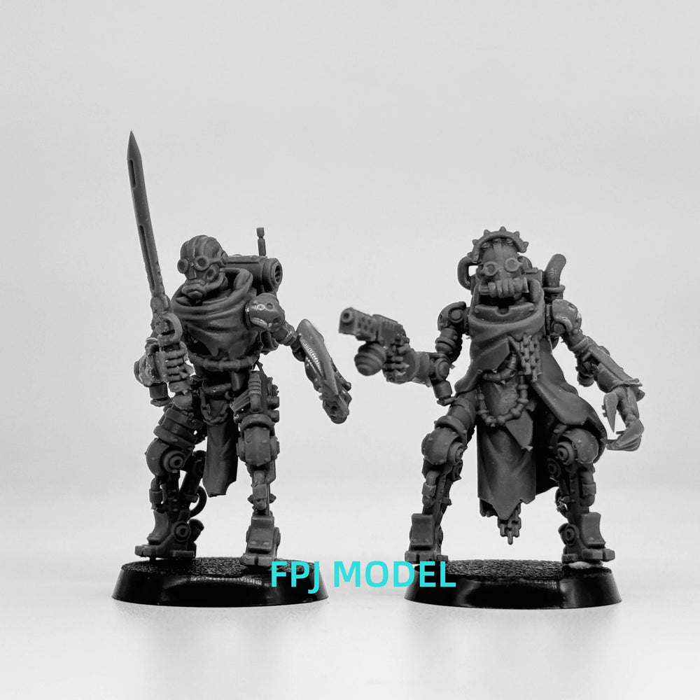 Scavenger Junkbots, 10 Figures, Resin Model Figure Kit, Sci-Fi Theme, Unassembled and Unpainted