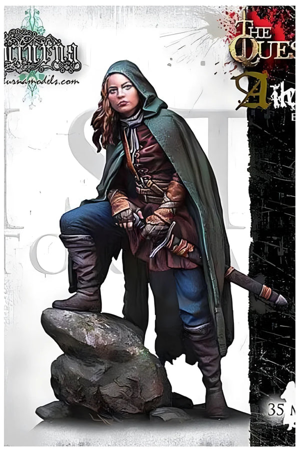 54mm Medieval Warrior Woman, Resin Model Figure Kit, Unassembled and Unpainted