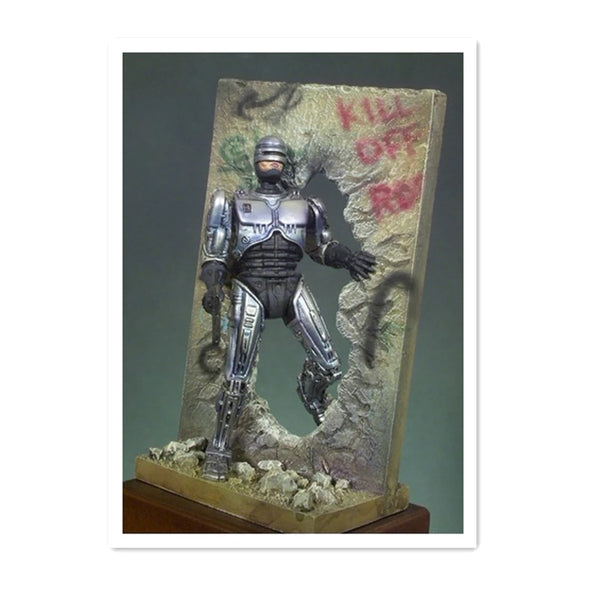 54mm Armored Mecha Warrior, Resin Model Figure Kit, Sci-Fi Theme, Unassembled and Unpainted