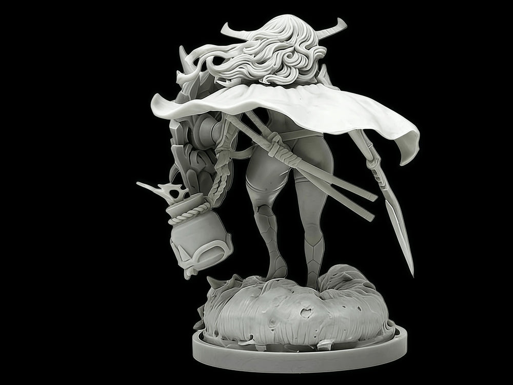 40mm Valkyrie Warrior, Resin Model Figure Kit, Fantasy Theme, Unassembled and Unpainted