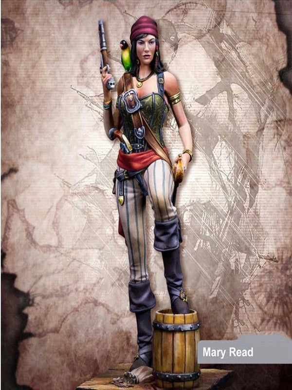 75mm Mary Read Female Pirate, Resin Model Figure Kit, Historical Theme, Unassembled and Unpainted