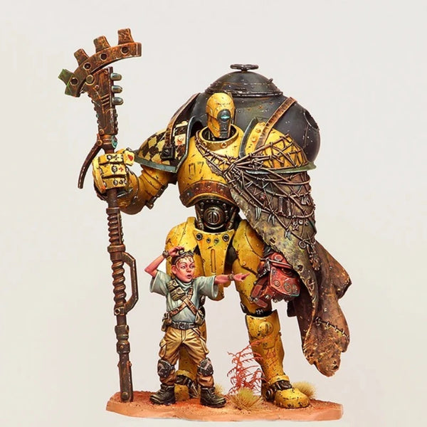 1/24 Guardian Robot Warrior, 2 Figures, Resin Model Figure Kit, Fantasy Theme, Unassembled and Unpainted