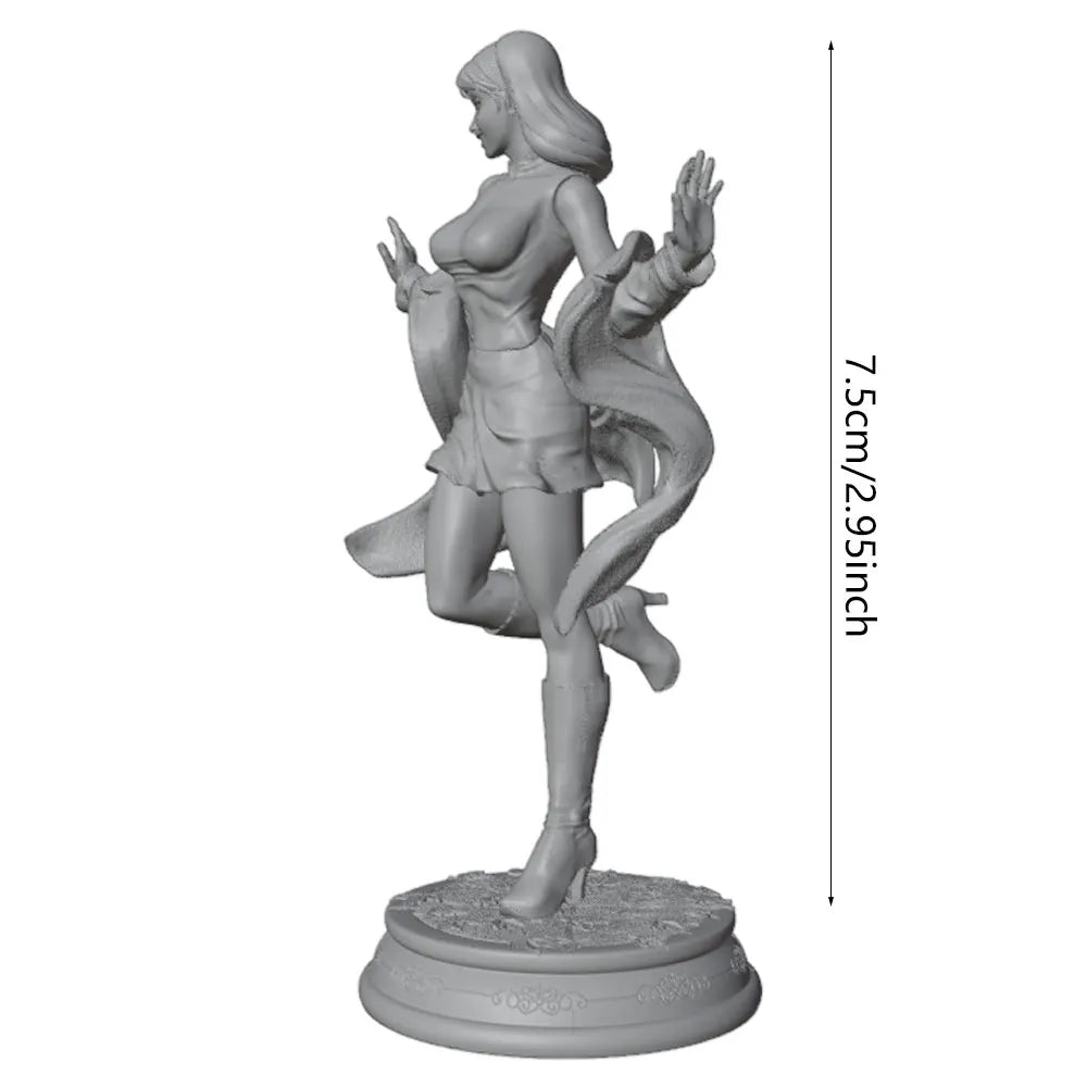 75mm Dancing Girl, Resin Model Figure Kit, Unassembled and Unpainted