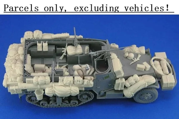 1/35 WWII Allied M2 Half-Track Stowage, Resin Model Accessory Kit, Unpainted