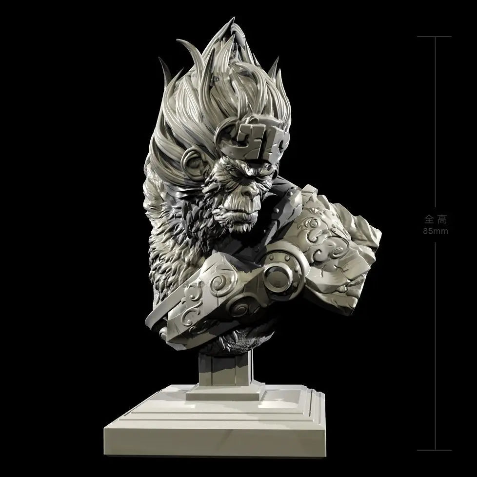 85mm Sun Wukong, Resin Model Bust Kit, Mythology Theme, Unassembled and Unpainted