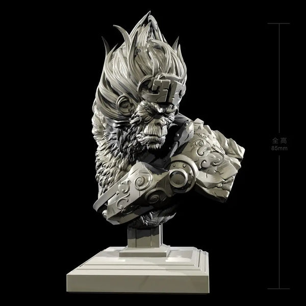 85mm Sun Wukong, Resin Model Bust Kit, Mythology Theme, Unassembled and Unpainted