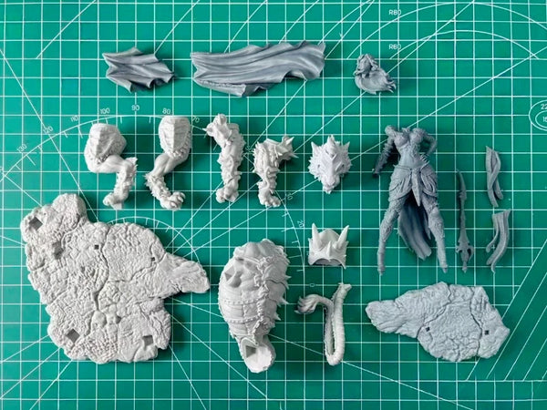 1/24 Dragon Huntress, Resin Model Figure Kit, Fantasy Theme, Unassembled and Unpainted