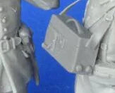 1/35 WWI German Pickelhaube Infantry Machine Gun Crew, 3 Figures, Resin Model Figure Kit, Unassembled and Unpainted