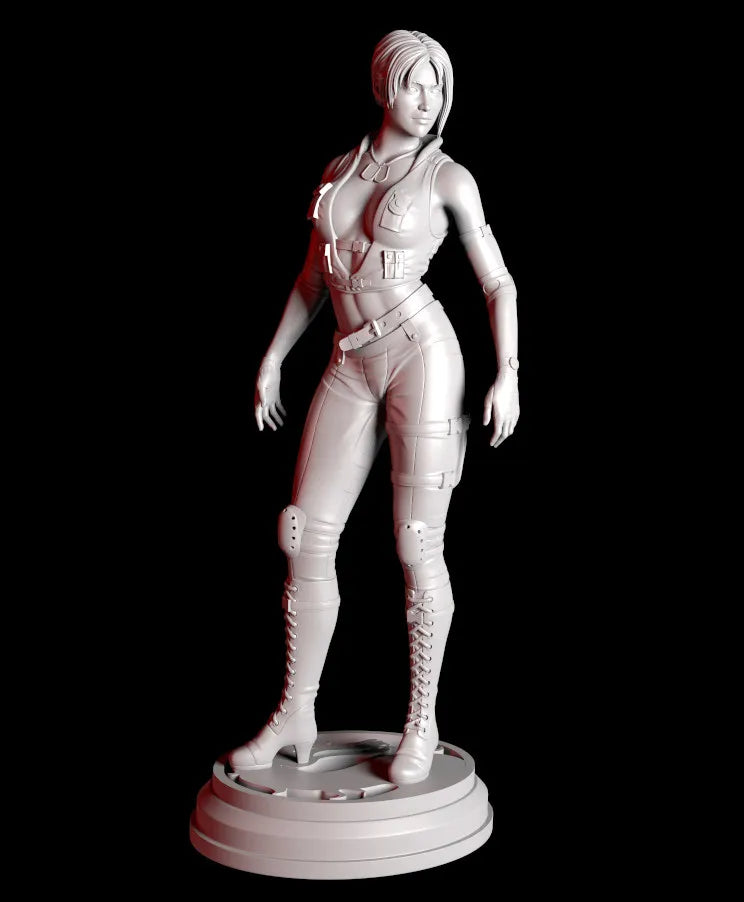 1/18 Pin-up Female Police Officer, Resin Model Figure Kit, Unassembled and Unpainted