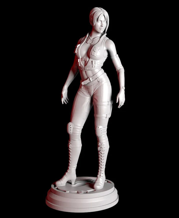 1/18 Pin-up Female Police Officer, Resin Model Figure Kit, Unassembled and Unpainted