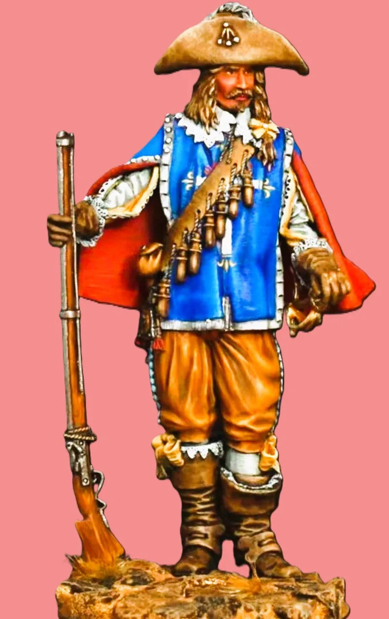 1/24 Napoleonic French General in Blue Coat with Cape, Resin Model Figure Kit, Unassembled and Unpainted