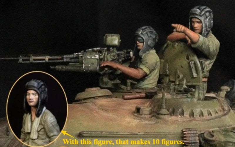 1/35 Vietnam War NVA Tank Assault Squad, 10 Figures, Resin Model Figure Kit, Unassembled and Unpainted