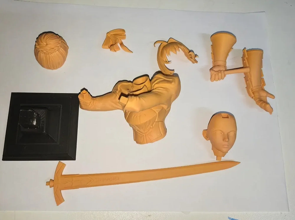 100mm Saber, Resin Model Bust Kit, Anime Theme, Unassembled and Unpainted