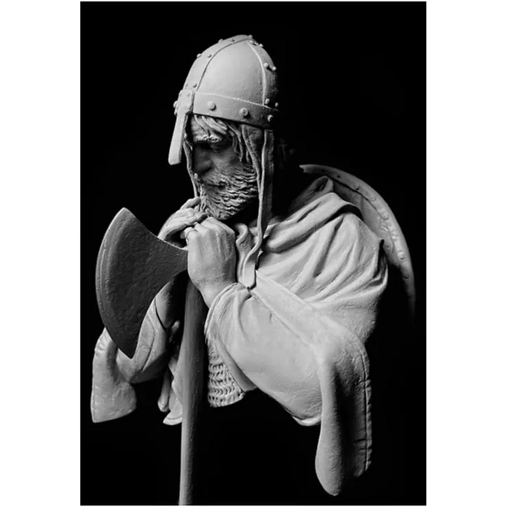 1/10 Medieval Norman Soldier, Resin Model Bust Kit, Unassembled and Unpainted