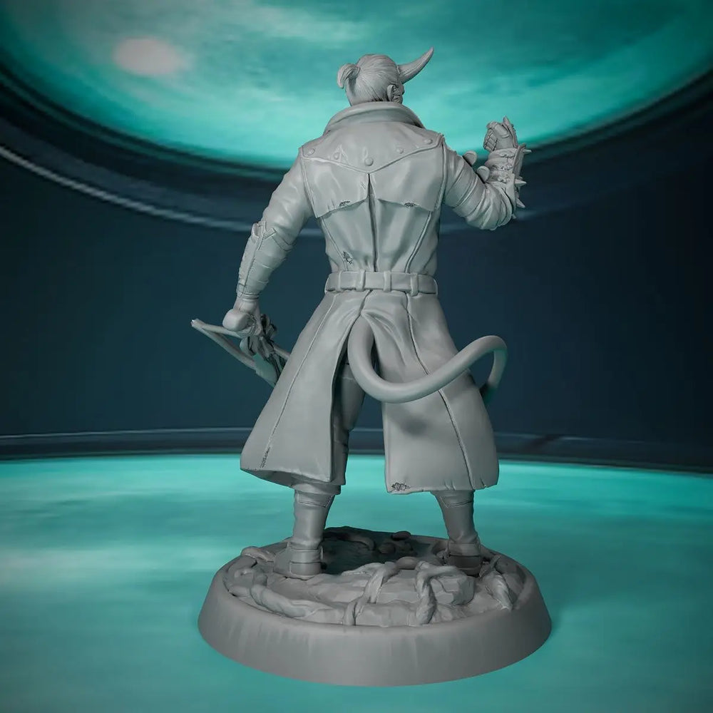 75mm Tevius Shooter Warrior, Resin Model Figure Kit, Fantasy Theme, Unassembled and Unpainted