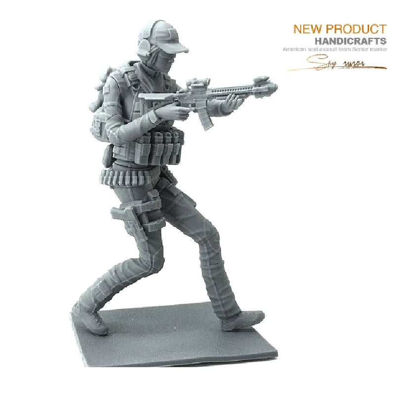 75mm Modern Navy SEAL Team, 2 Figures, Resin Model Figure Kit, Unassembled and Unpainted