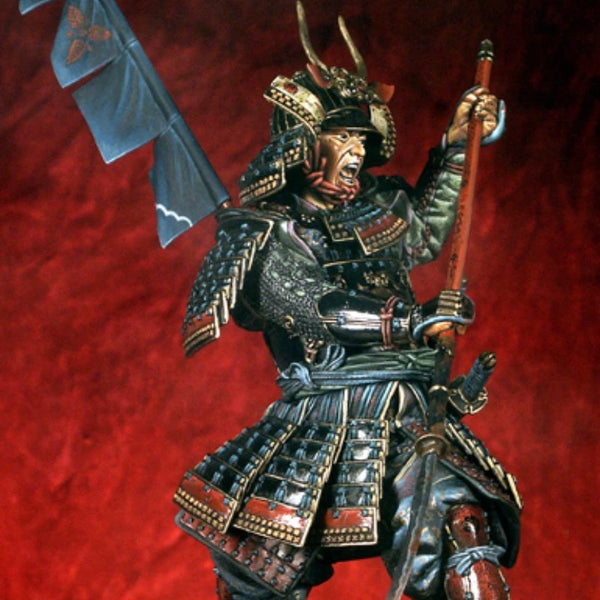1/20 Medieval Japanese Samurai Warrior, Resin Model Figure Kit, Unassembled and Unpainted