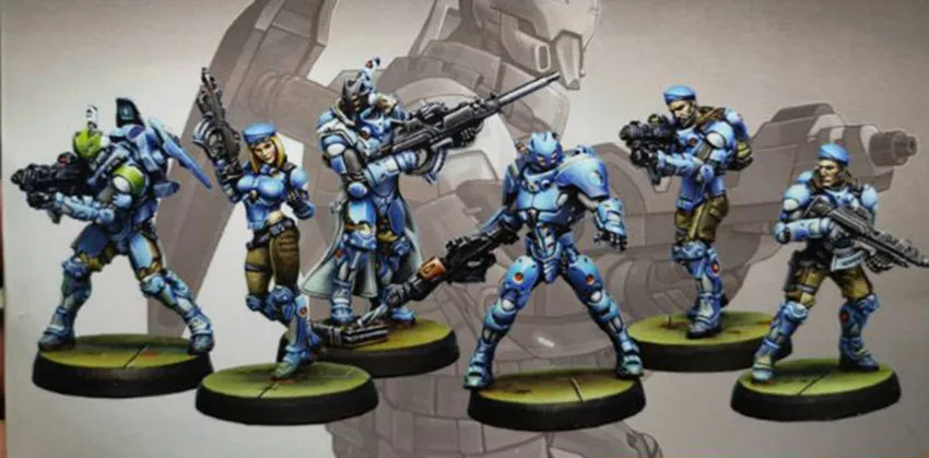1/72 Power Armor Soldiers, 6 Figures, Resin Model Figure Kit, Sci-Fi Theme, Unassembled and Unpainted