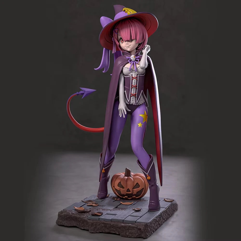 1/24 Maid Witch with Cat Ears, Resin Model Figure Kit, Anime Theme, Unassembled and Unpainted