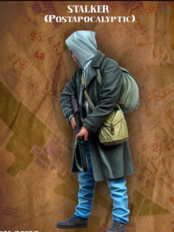 1/35 Post-Apocalyptic Stalker Survivor, Resin Model Figure Kit, Sci-Fi Theme, Unassembled and Unpainted