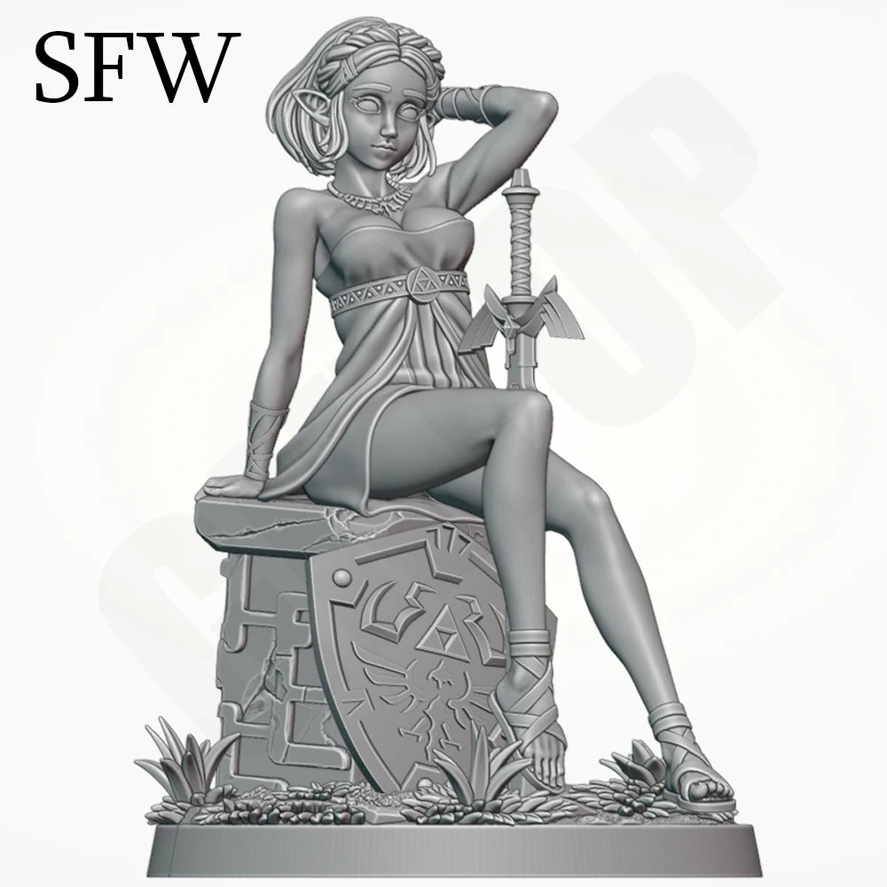 1/24 Warrior Maiden, Resin Model Bust Kit, Fantasy Theme, Unassembled and Unpainted