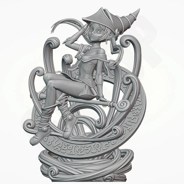 1/24 Enchantress with Ornate Scrollwork Frame, Resin Model Figure Kit, Fantasy Theme, Unassembled and Unpainted