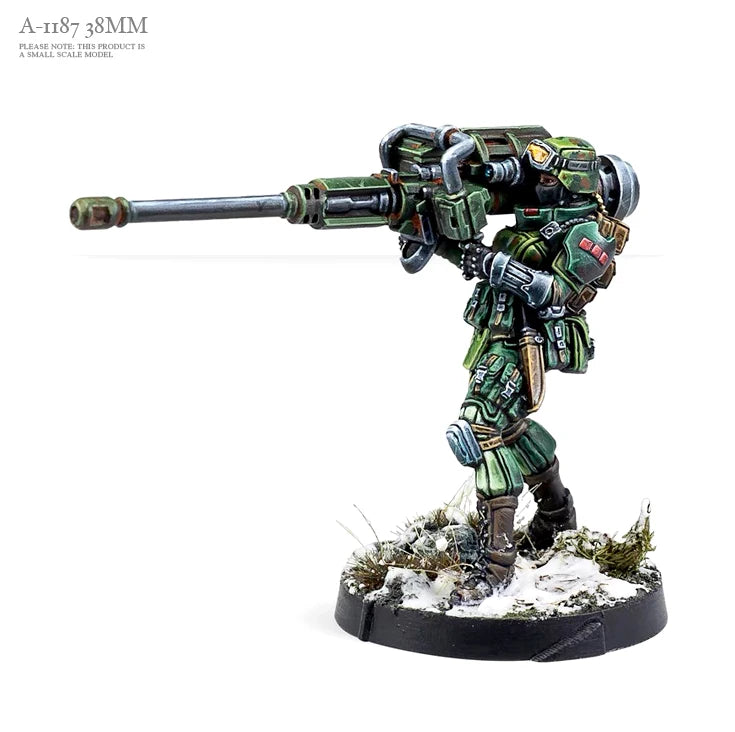 38mm Modern Sci-Fi Soldier, 2 Figures, Resin Model Figure Kit, Unassembled and Unpainted
