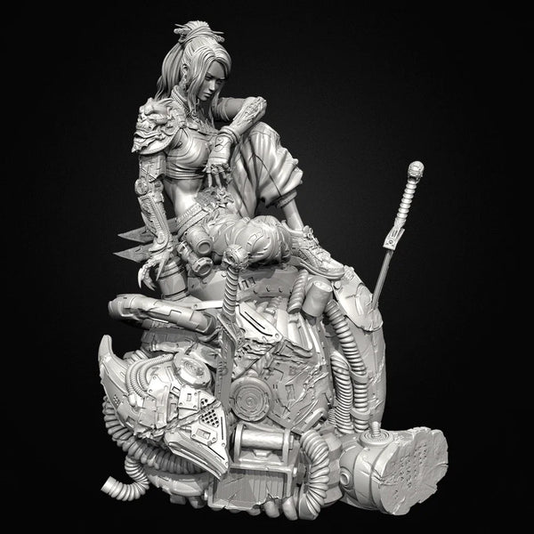 95mm Amazon Warrior, Resin Model Figure Kit, Fantasy Theme, Unassembled and Unpainted