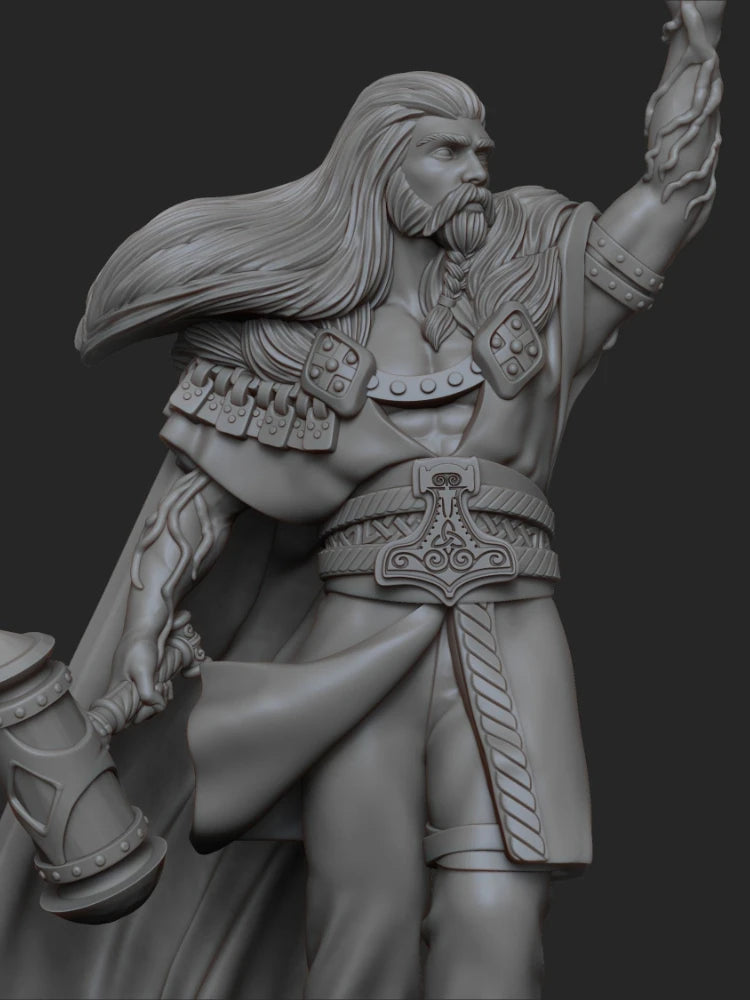 1/24 Norse Berserker Warrior, Resin Model Figure Kit, Mythology Theme, Unassembled and Unpainted