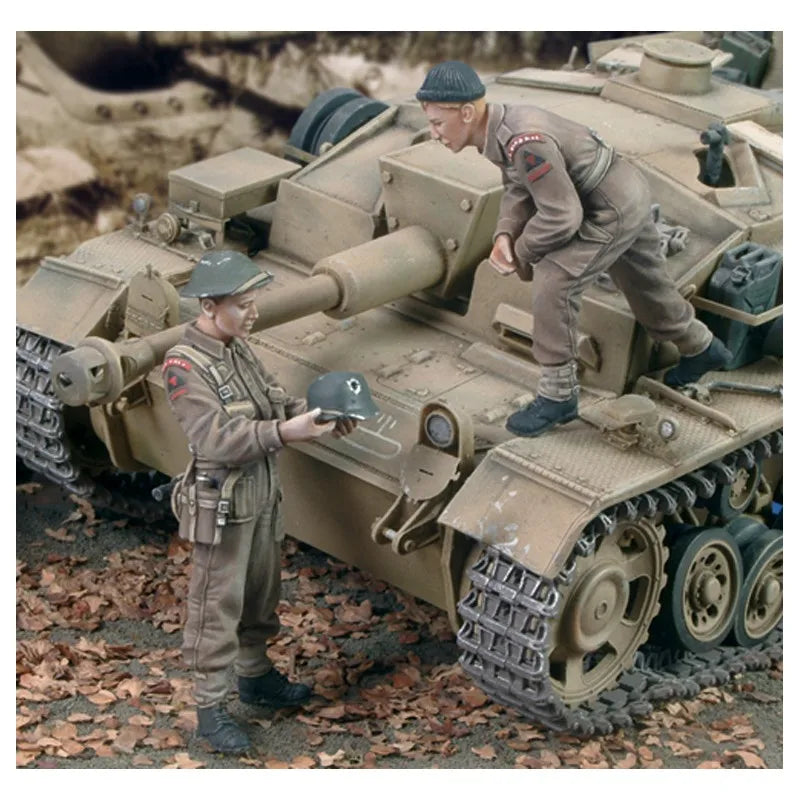 1/35 WWII British North Africa Campaign, 5 Figures, Resin Model Diorama Kit, Unassembled and Unpainted