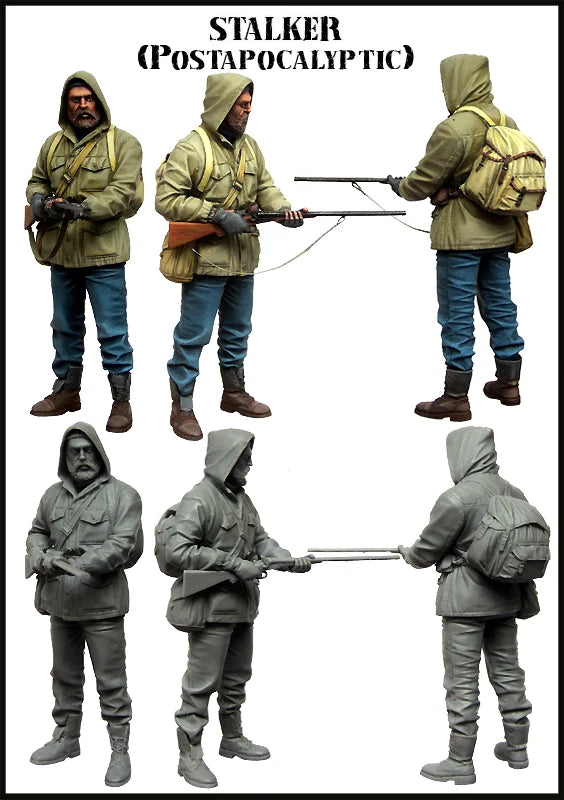 1/35 Modern Stalker Post-Apocalyptic Survivors, 6 Figures, Resin Model Figure Kit, Unassembled and Unpainted