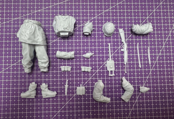1/16 WWII German Infantry Commander, Resin Model Figure Kit, Unassembled and Unpainted