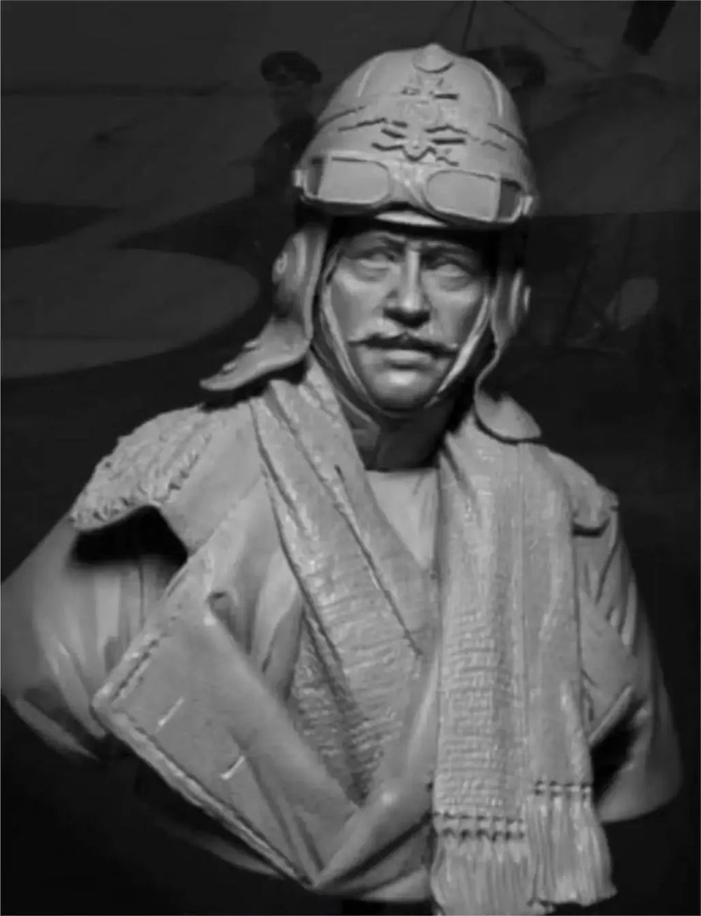 1/10 WWI German Soldier Pickelhaube, Resin Model Figure Kit, Unassembled and Unpainted