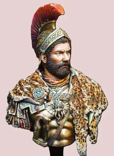 1/10 Bearded Barbarian with Spiked Helm, Resin Model Bust Kit, Fantasy Theme, Unassembled and Unpainted