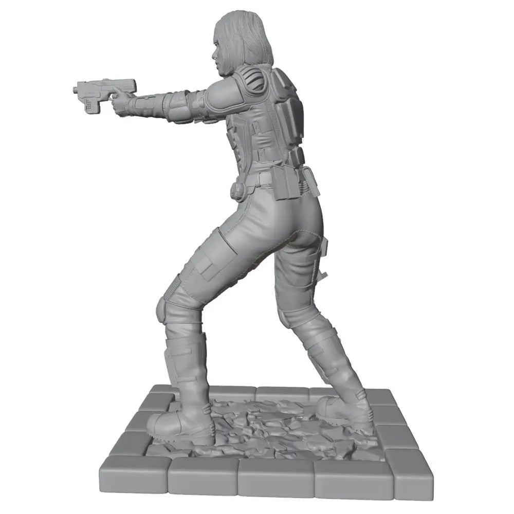 75mm Girl with Cup, Resin Model Figure Kit, Sci-Fi Theme, Unassembled and Unpainted