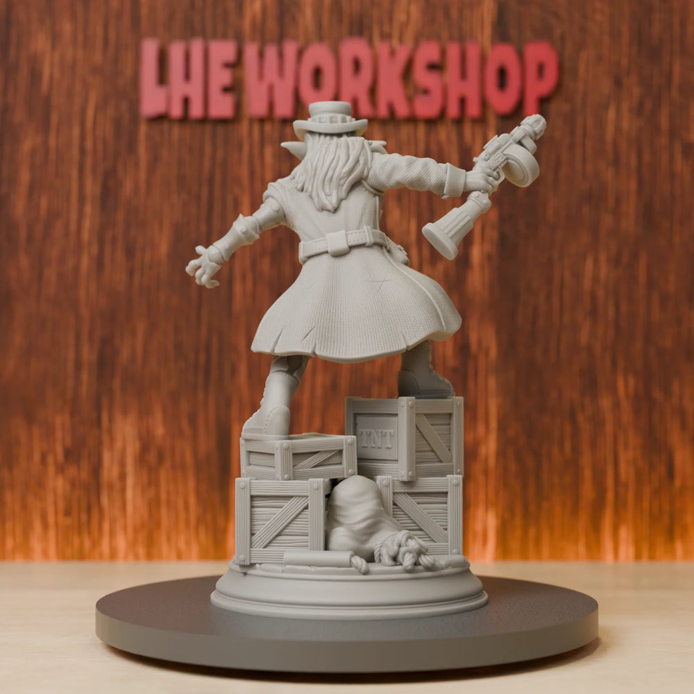 75mm Manic Goblin Gangster, Resin Model Figure Kit, Fantasy Theme, Unassembled and Unpainted