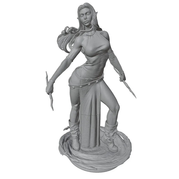 1/24 Dual Dagger Warrior with Arm Wraps, Resin Model Figure Kit, Fantasy Theme, Unassembled and Unpainted