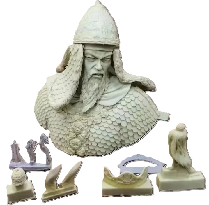 1/10 Medieval Warrior with Armor, Resin Model Bust Kit, Unassembled and Unpainted