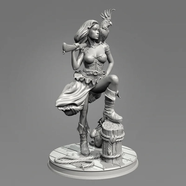 50mm Caribbean Warrior, Resin Model Figure Kit, Fantasy Theme, Unassembled and Unpainted